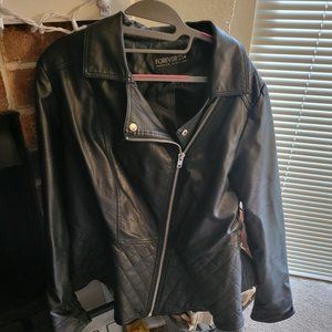 Black leather jacket